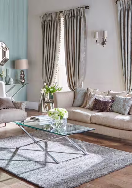 Home interior of cozy sofa with a armchair in a modern living room