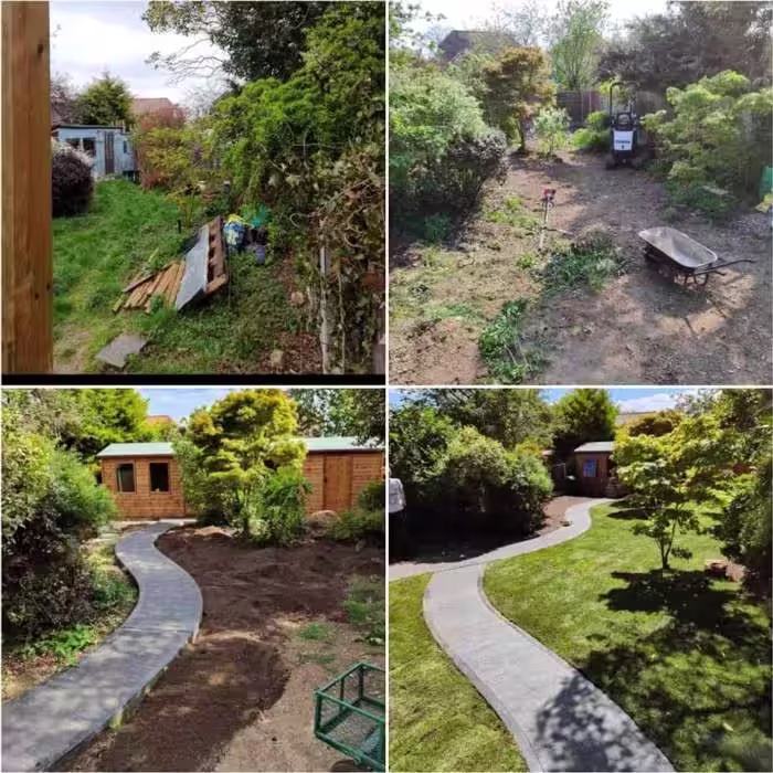 Garden transformation completed with landscaping and groundworks in Essex.